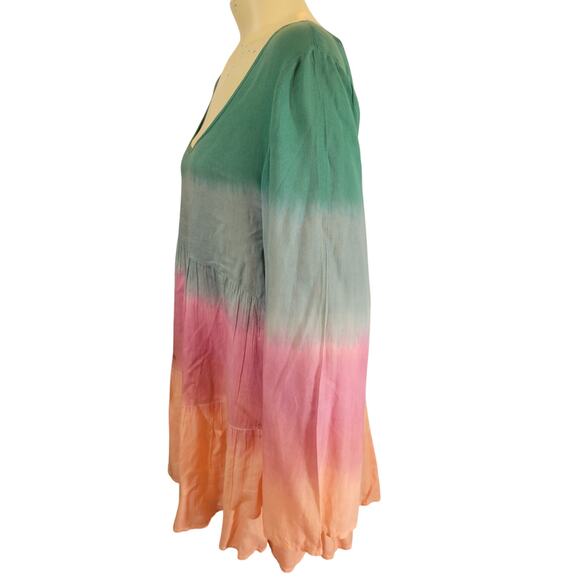 En Crème Multicolor Striped Long Sleeve Blouse Size Medium new with flaws - Picture 6 of 13